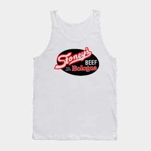 Stoney's Bologna - Transparent Red Oval Logo Tank Top